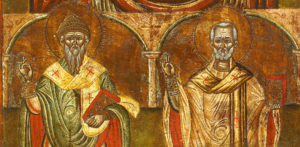 Святитель Спиридон Тримифунтский и святитель Николай Мирликийский